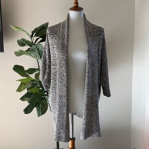 Banana Republic Factory Black and White Open-Front Cardigan